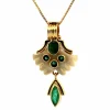 Pendentif Or jaune Émeraudes