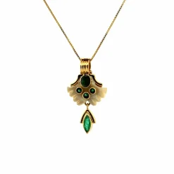 Pendentif Or jaune Émeraudes