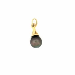 Pendentif or jaune perle