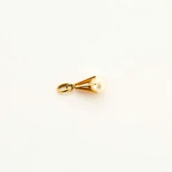 Pendentif or jaune perle de culture