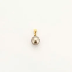 Pendentif or jaune perle de Tahiti