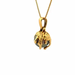 Pendentif or jaune perle de Tahiti