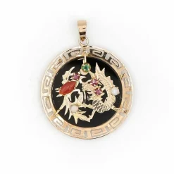 Pendentif Or jaune Rubis