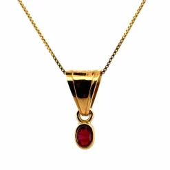 Pendentif or jaune rubis