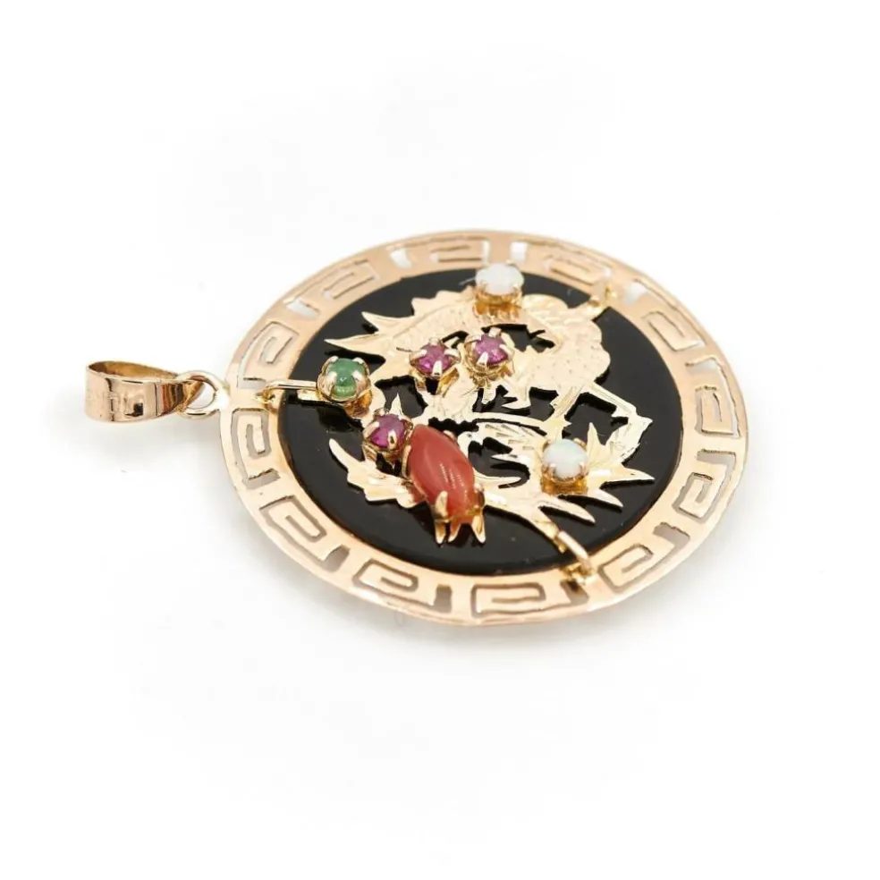 Pendentif Or jaune Rubis