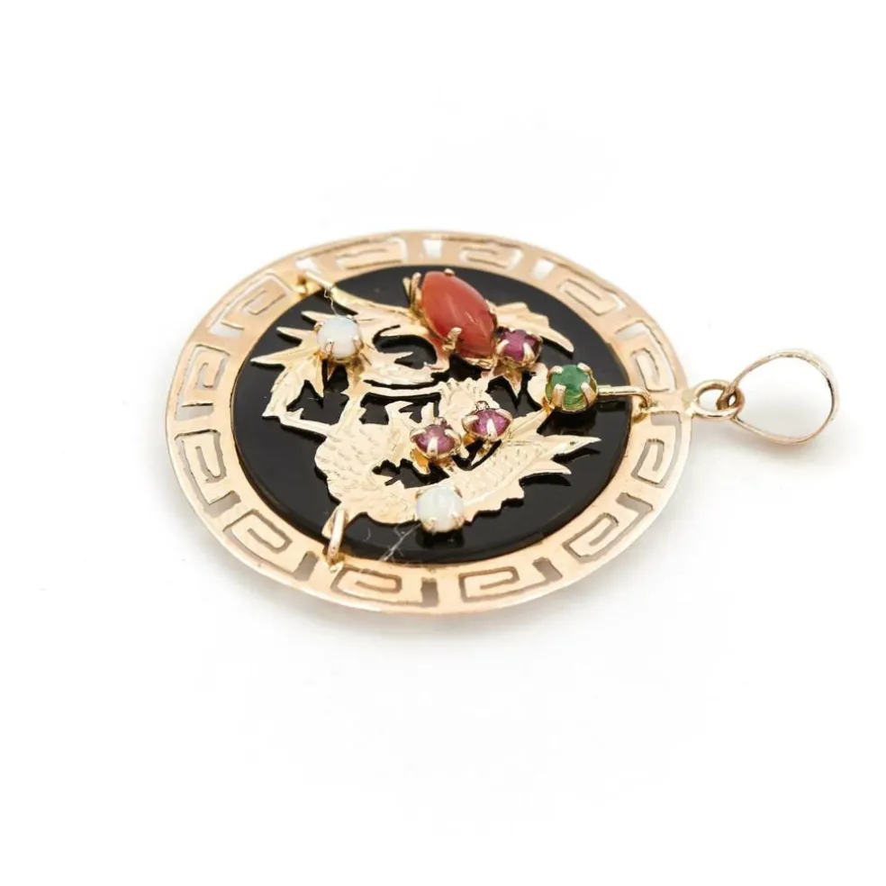 Pendentif Or jaune Rubis