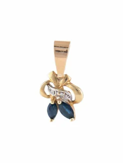 Pendentif Or Jaune saphir