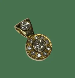 PENDENTIF OR 18K ET DIAMANTS