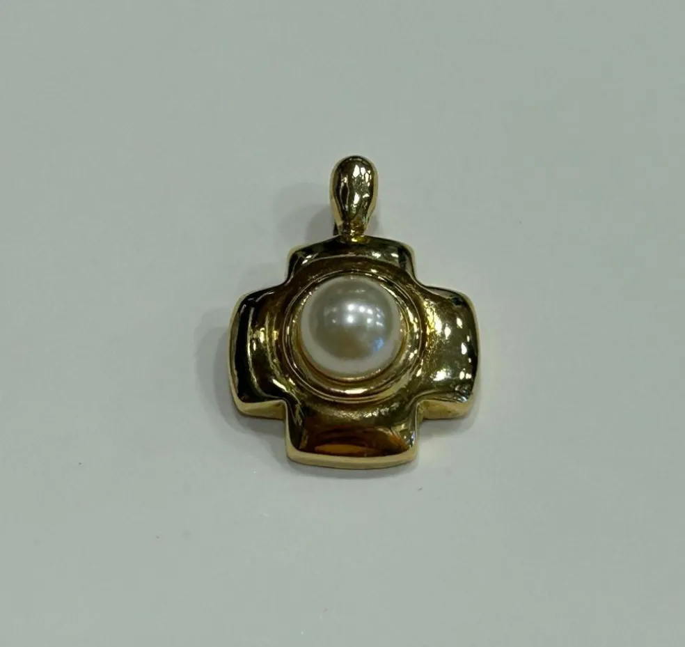 Pendentif or perle de culture