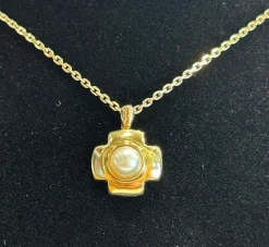 Pendentif or perle de culture