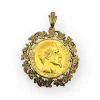 Pendentif or Pièce 20 Francs Napoléon tête nue 1860