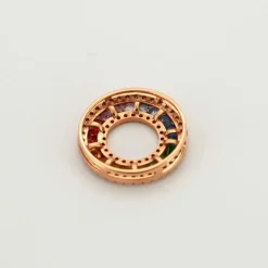Pendentif or rose 18 carats saphirs et diamants