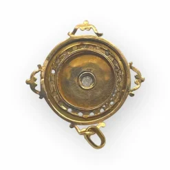 Pendentif or rose ancien perles et diamants