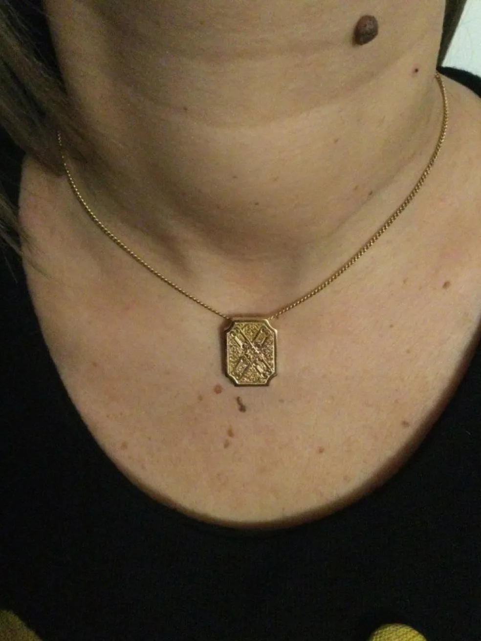 Pendentif Or Rose Ciselé
