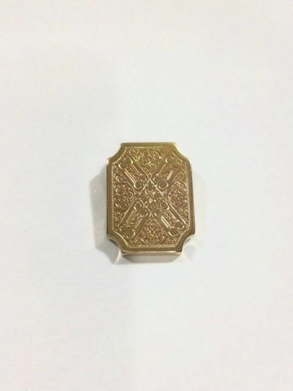Pendentif Or Rose Ciselé