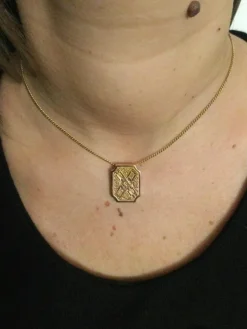 Pendentif Or Rose Ciselé