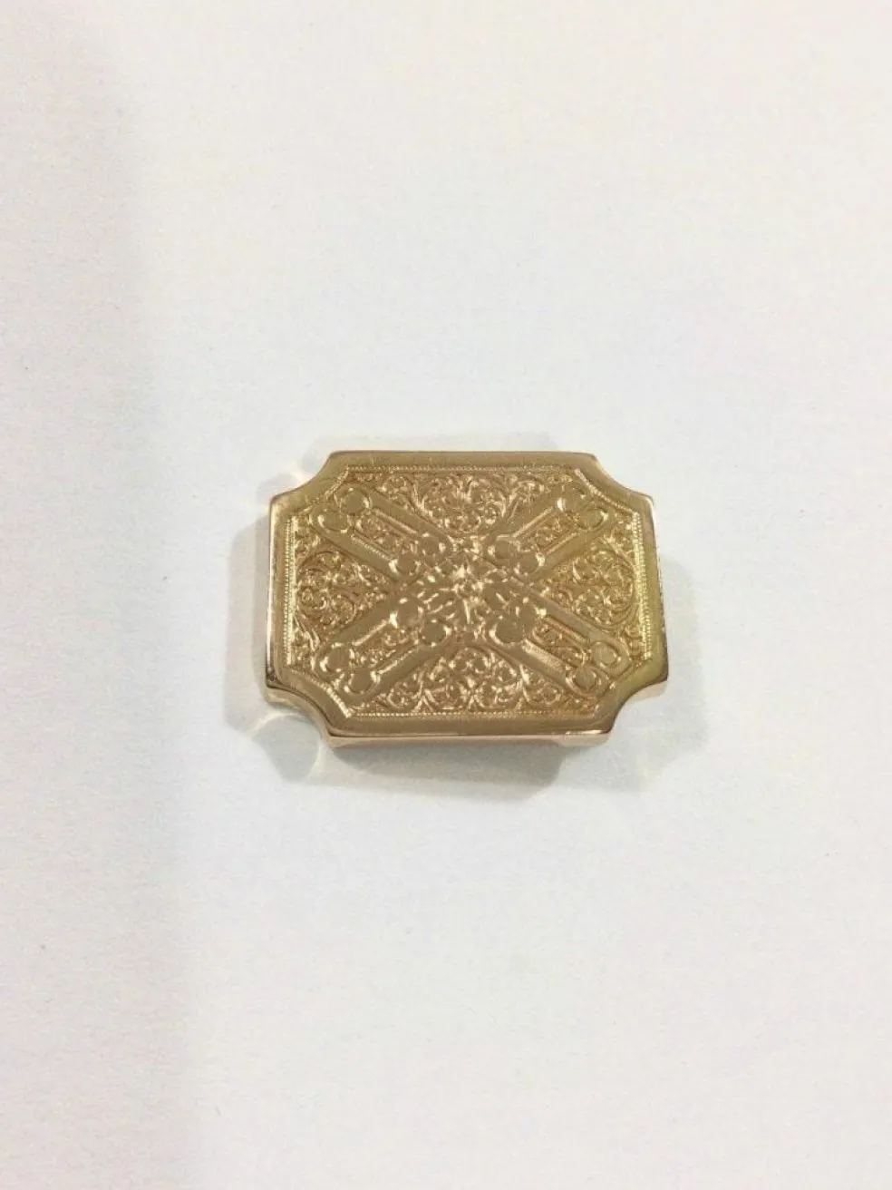 Pendentif Or Rose Ciselé