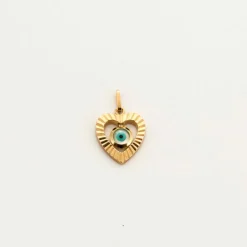 Pendentif or rose oeuil