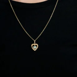 Pendentif or rose oeuil