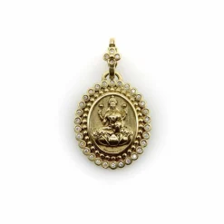Pendentif Orly Marcel Lakshmi en or jaune avec halo de diamants