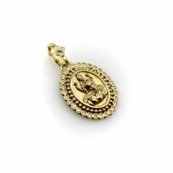 Pendentif Orly Marcel Lakshmi en or jaune avec halo de diamants