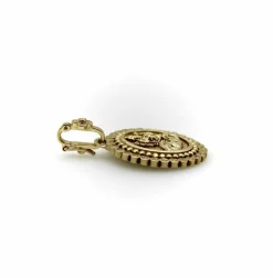 Pendentif Orly Marcel Lakshmi en or jaune avec halo de diamants