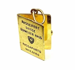 Pendentif passeport or jaune