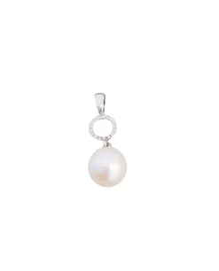 Pendentif Perle de Culture Diamants Or Blanc