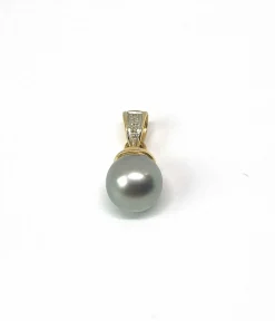 Pendentif perle de Tahiti et diamants