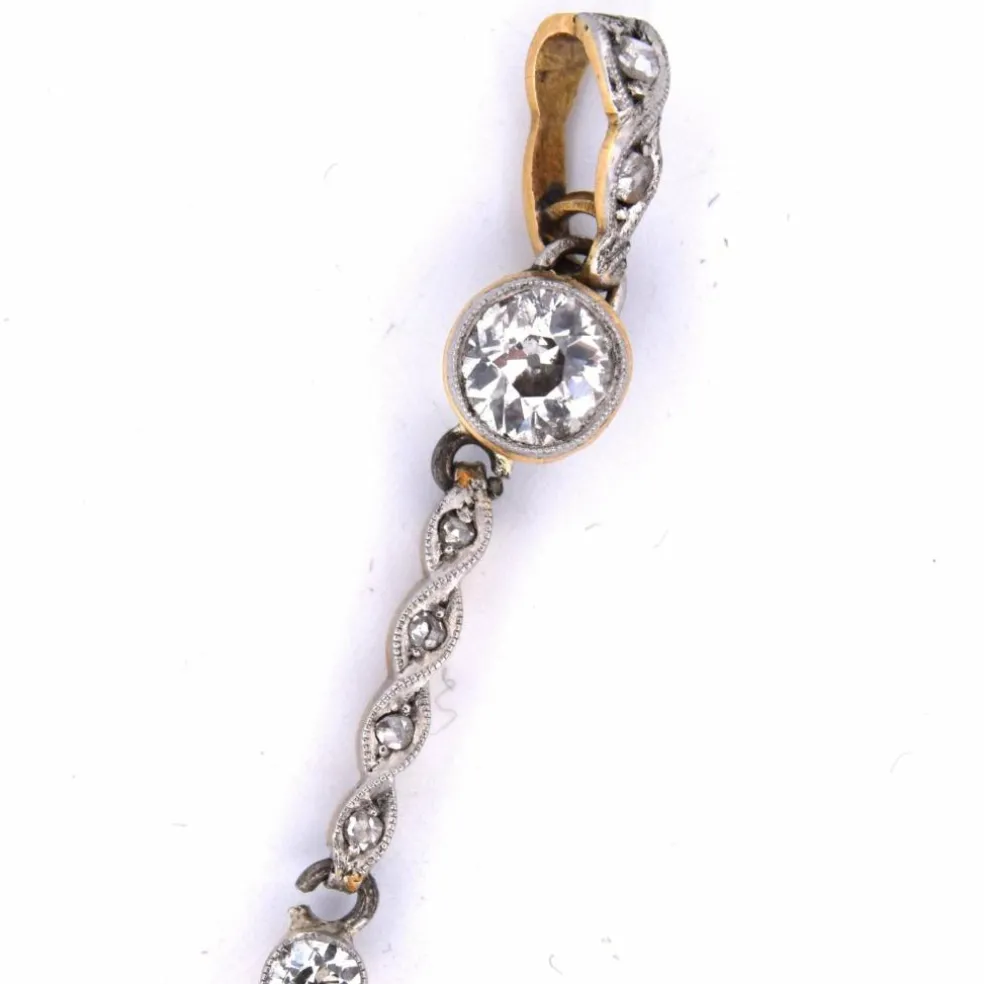Pendentif perle et diamant antique