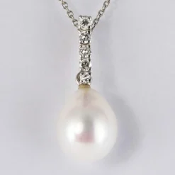 Pendentif Perles et Diamants