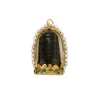 Pendentif perles, émeraudes
