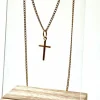 Pendentif petite croix or jaune