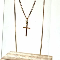 Pendentif petite croix or jaune