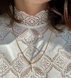 Pendentif petite croix or jaune