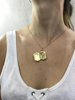 Pendentif Photo Or Rose