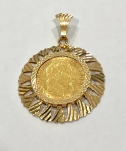Pendentif pièce Napoléon or jaune