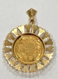 Pendentif pièce Napoléon or jaune