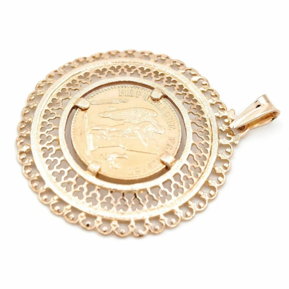 Pendentif Pièce Or jaune