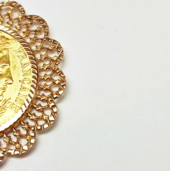 Pendentif pièce or jaune