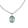 Pendentif platine aigue-marine