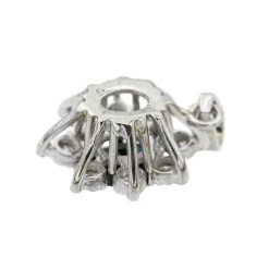 Pendentif Pompadour Or blanc Saphir