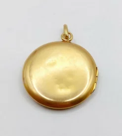 Pendentif porte photo Art Nouveau or jaune, diamants (circa 1910)