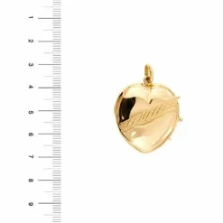 Pendentif porte-photo en forme de cœur ouvrable