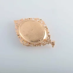 Pendentif porte-photo rubis de synthèse et perles