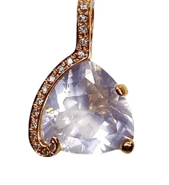 Pendentif Quartz Diamants