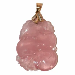 Pendentif Quartz Rose & Or jaune