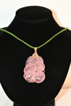 Pendentif Quartz Rose & Or jaune