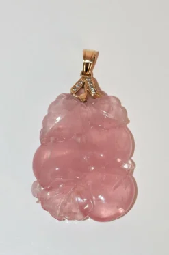 Pendentif Quartz Rose & Or jaune