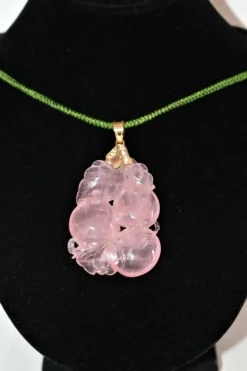 Pendentif Quartz Rose & Or jaune